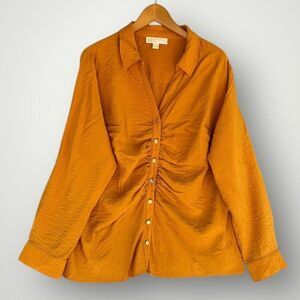 5 for $45  Michael Kors top blouse shirt women’s size 1X Yellow